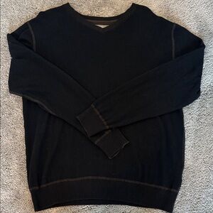 BKE Men's Black V-Neck Sweater